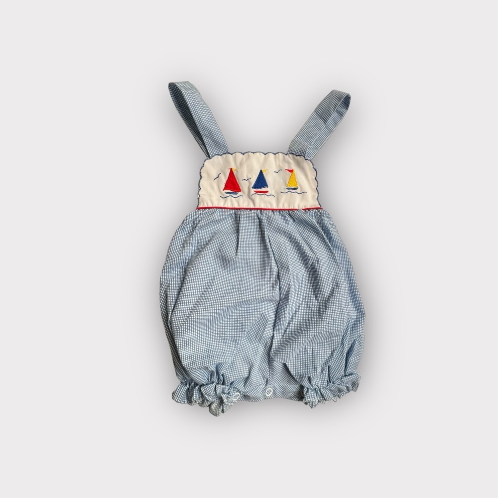 Vintage Baby Boy size 9 months Romper shorts